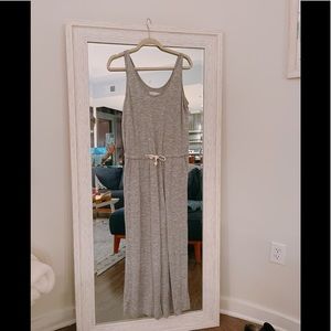 Lou & Grey Cozy Gray Cinched Waist Jumpsuit